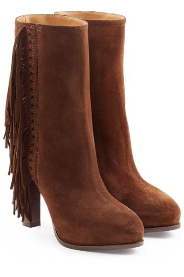 Ralph Lauren Collection Ralph Lauren Collection Fringed Ankle Boots - Brown