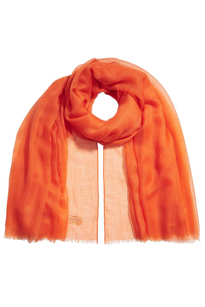 Agnona Agnona Sheer Cashmere Scarf - Orange