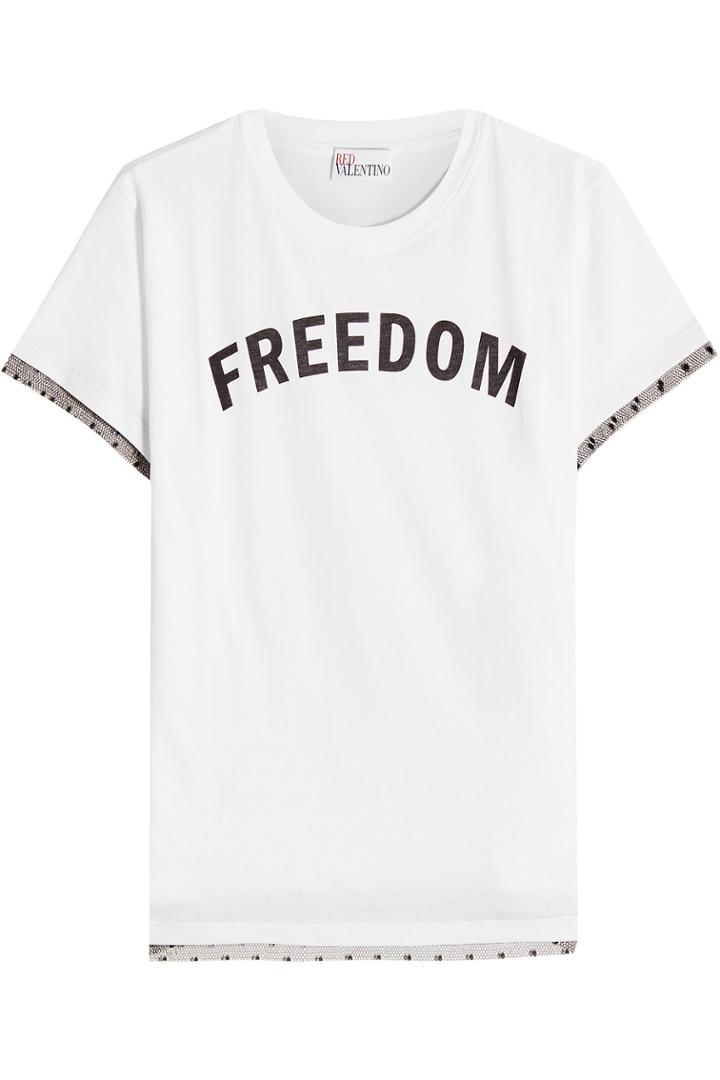 Red Valentino Red Valentino Printed Cotton T-shirt