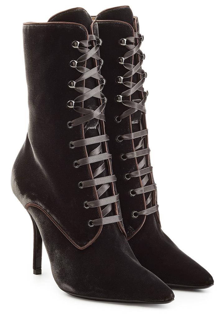 Alberta Ferretti Alberta Ferretti Velvet Ankle Boots
