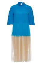Delpozo Delpozo Silk Dress With Tulle Skirt