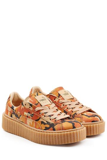 Fenty X Puma By Rihanna Fenty X Puma By Rihanna Fenty X Puma By Rihanna Camouflage Printed Leather Creepers - Green