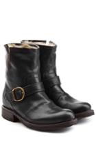 Fiorentini & Baker Fiorentini & Baker Fur Lined Leather Ankle Boots - Black