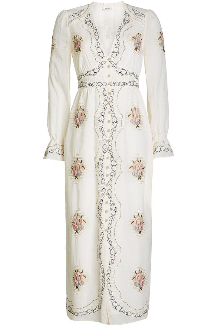 Vilshenko Vilshenko Floral Print Cotton Midi Dress