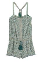 Talitha Talitha Printed Silk Playsuit