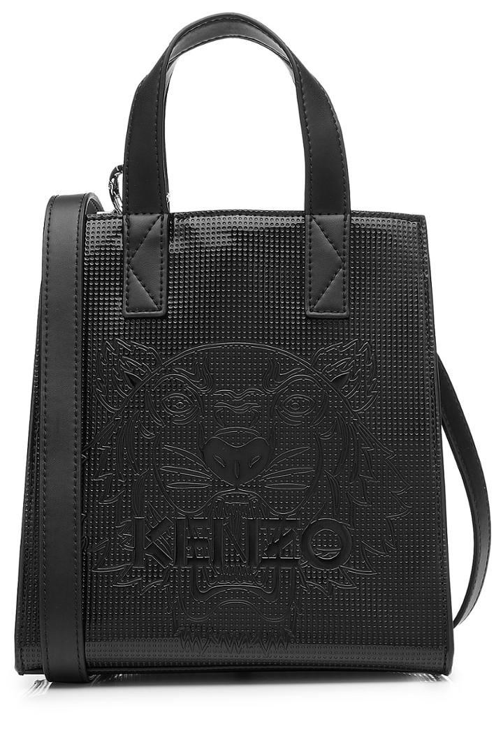 Kenzo Kenzo Leather Tiger Convertible Tote - Black