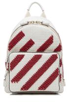 Anya Hindmarch Anya Hindmarch Striped Mini Woven Leather Backpack - Multicolor