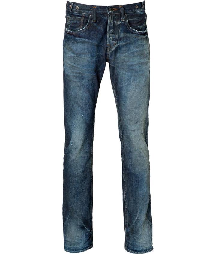 Prps Woven Cotton Denim Straight Leg Jeans