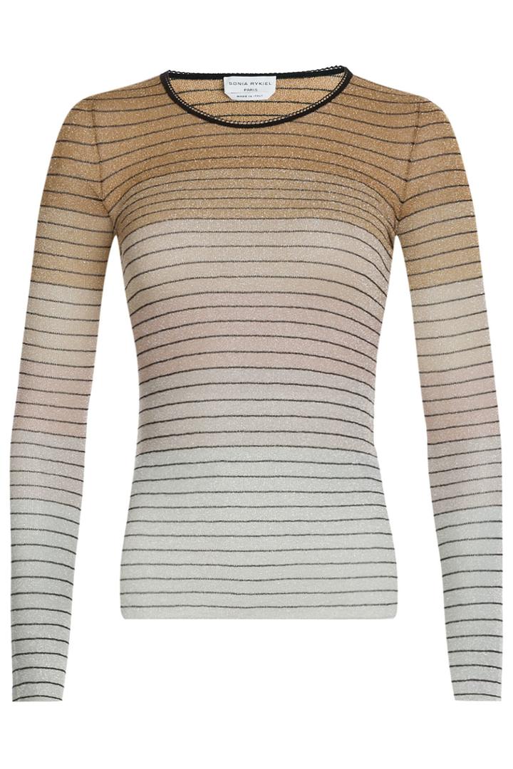 Sonia Rykiel Sonia Rykiel Metallic Striped Top - Gold