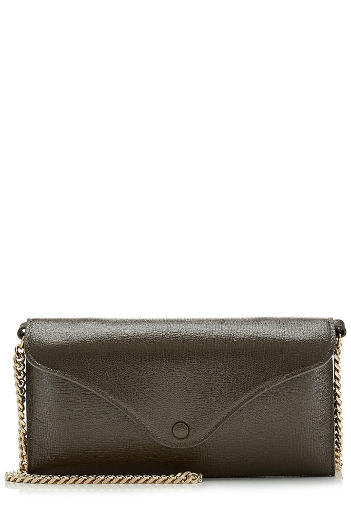 Maison Margiela Maison Margiela Leather Wallet On Chain - Green