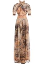 Alberta Ferretti Alberta Ferretti Printed Silk Maxi Dress - None