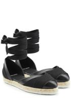 Pierre Hardy Pierre Hardy Leather And Fabric Espadrilles - Black
