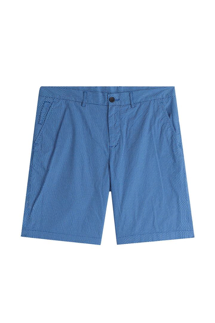 Michael Kors Michael Kors Printed Cotton Chino Shorts - Blue