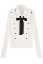 Philosophy Di Lorenzo Serafini Philosophy Di Lorenzo Serafini Blouse With Bow And Embossed Buttons
