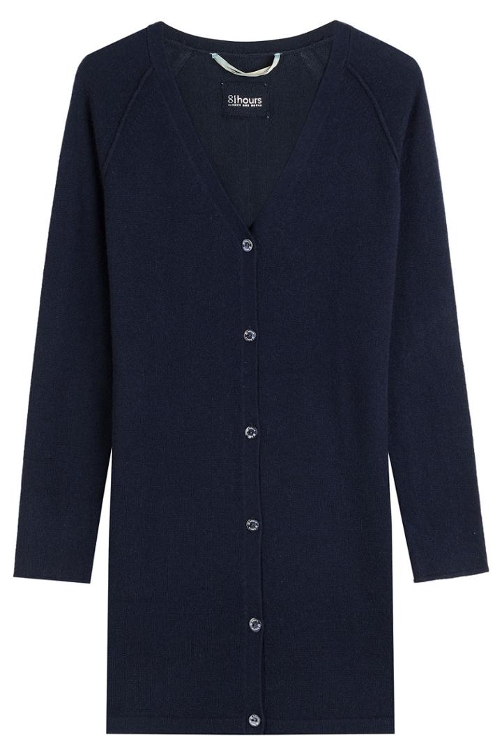 81 Hours 81 Hours Long Cashmere Cardigan - Blue