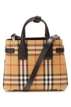 Burberry Burberry The Baby Banner Checked Leather Handbag