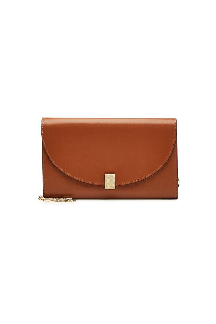 Victoria Beckham Victoria Beckham Half Moon Leather Wallet On Chain
