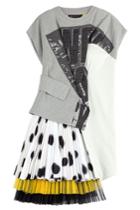 Marc By Marc Jacobs Marc By Marc Jacobs Blurred Dots Printed Dress With Tulle - Grey