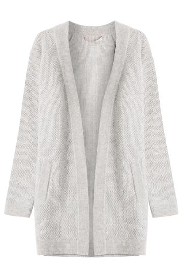 81 Hours By Dear Cashmere 81 Hours By Dear Cashmere Mesh Knit Cashmere Cardigan - Grey