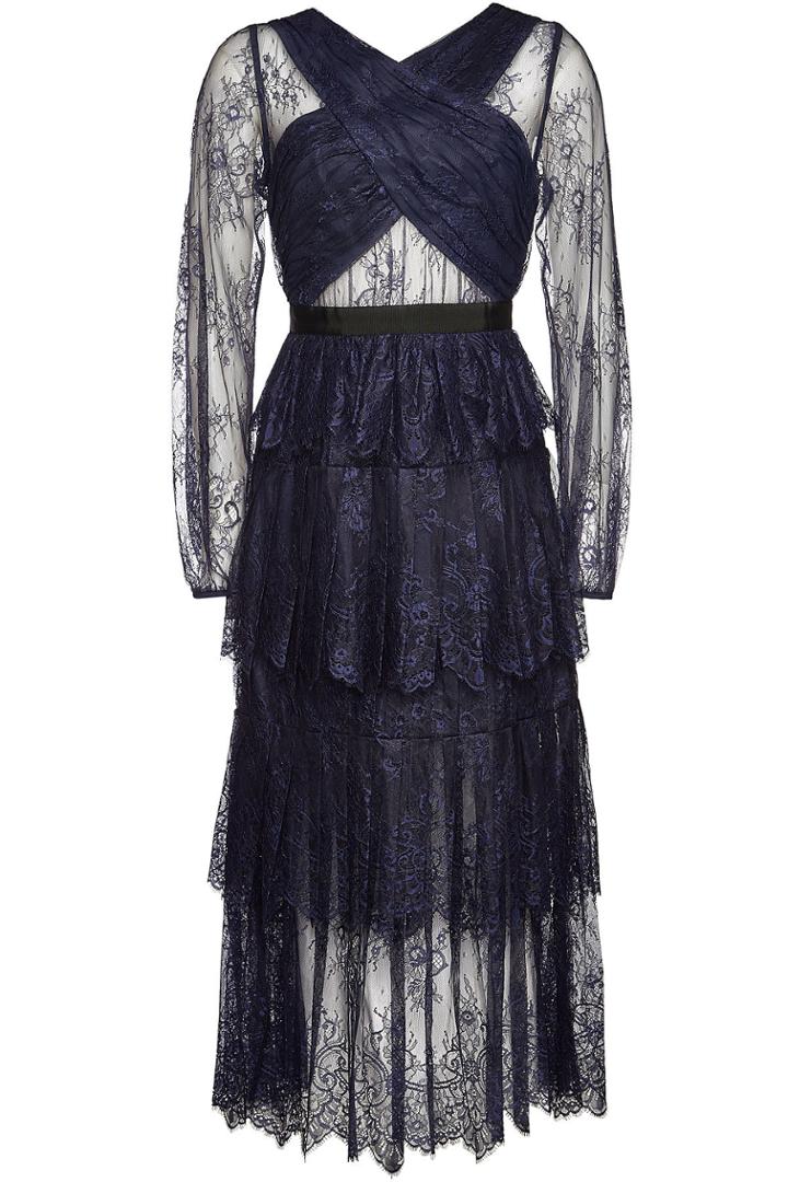 Self-portrait Self-portrait Maxi Dress With Lace