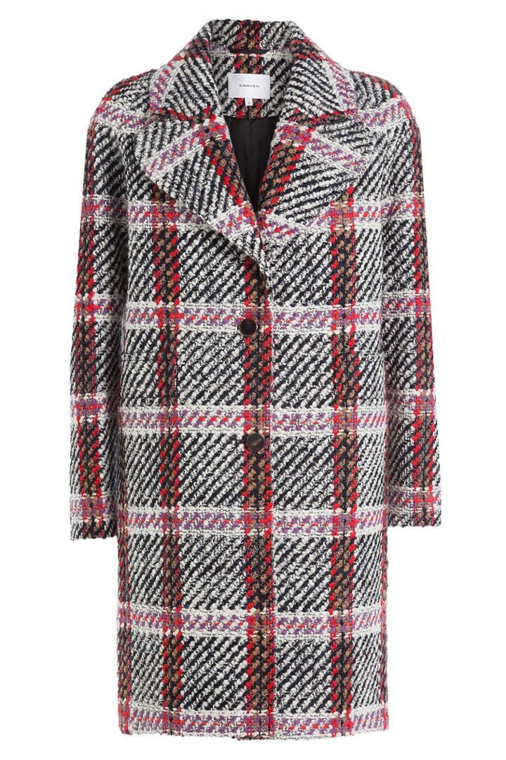 Carven Carven Printed Virgin Wool Coat - Multicolored
