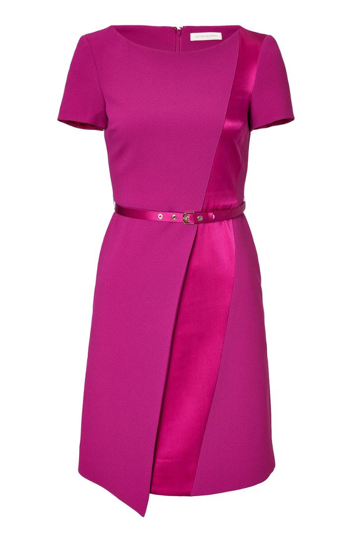 Matthew Williamson Matthew Williamson Satin Pleat Dress - Red