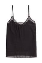 By Malene Birger By Malene Birger Silk Camisole With Lace - Black