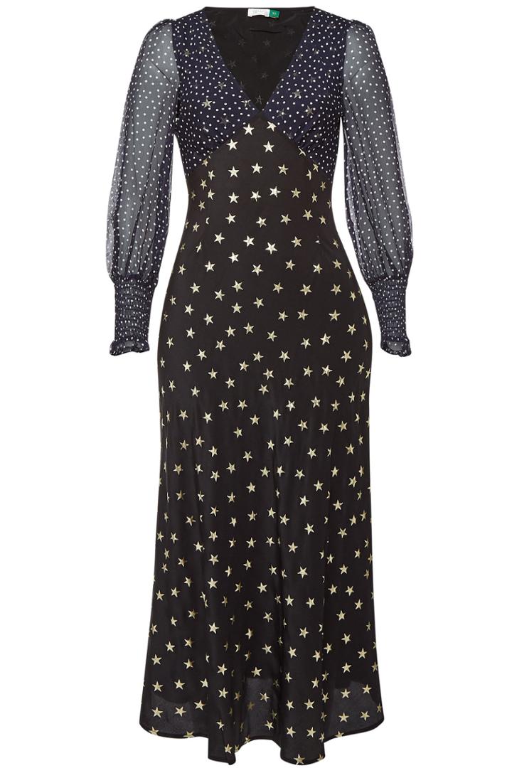 Rixo London Rixo London Erin Printed Silk Midi Dress