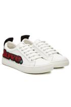 Marc Jacobs Marc Jacobs Empire Leather Sneakers With Love Embellishment