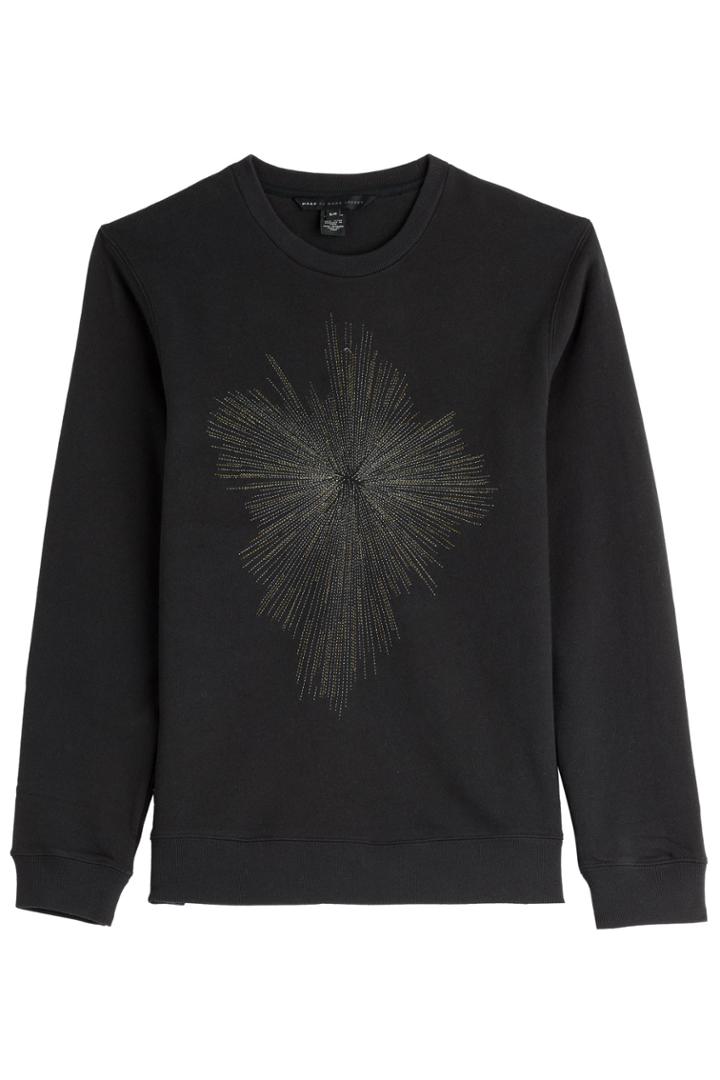 Marc By Marc Jacobs Marc By Marc Jacobs Embroidered Cotton Sweatshirt - Black