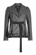 Jil Sander Navy Jil Sander Navy Belted Tweed Jacket With Wool
