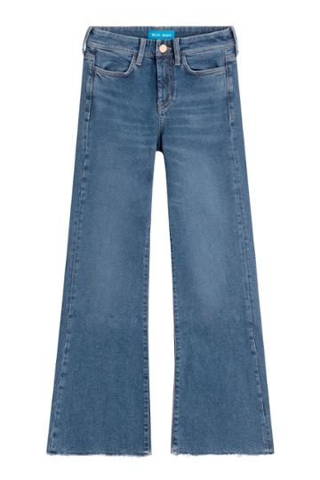 Mih Jeans Mih Jeans Flared Jeans With Frayed Ankles - Blue