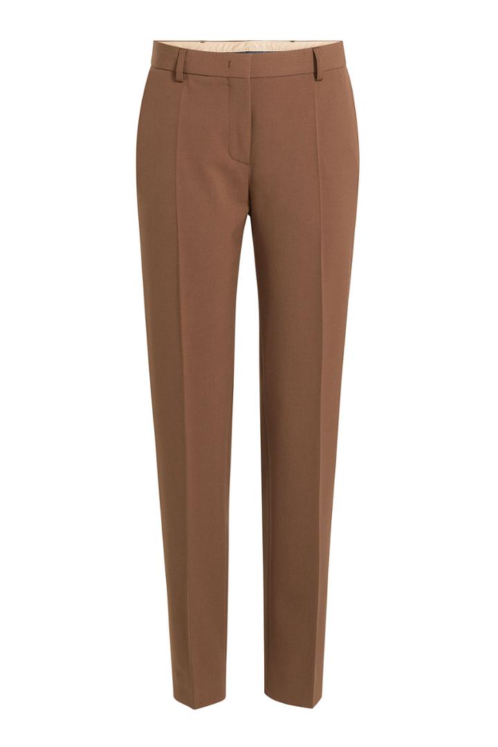 Alberta Ferretti Alberta Ferretti Straight Leg Pants With Wool - Brown
