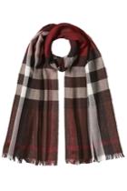 Burberry Shoes & Accessories Burberry Shoes & Accessories Printed Wool-cashmere Scarf - Red