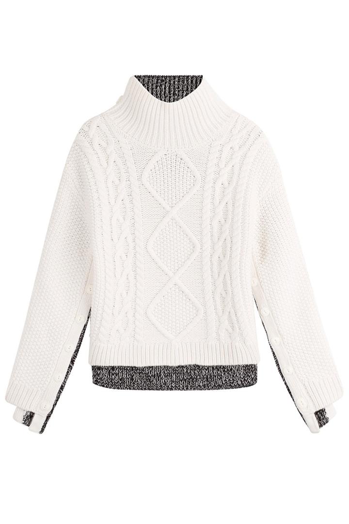 Rag & Bone Rag & Bone Two Tone Turtleneck Pullover - None