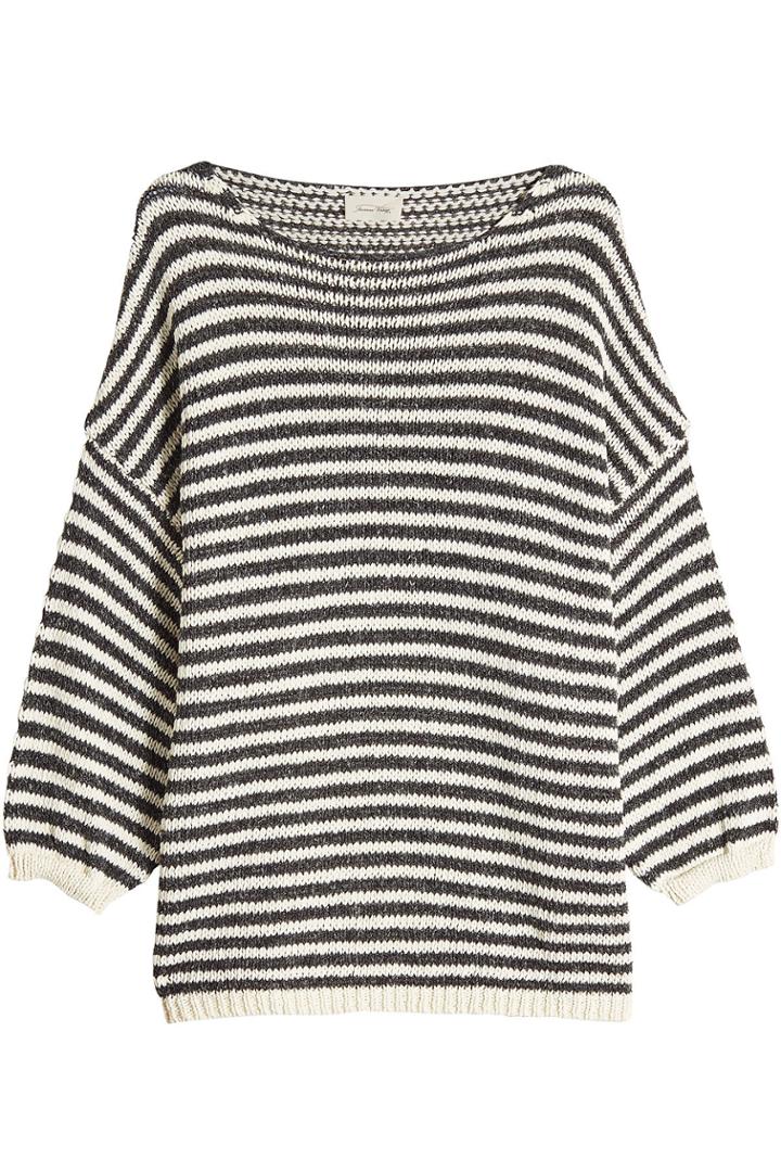 American Vintage American Vintage Striped Pullover With Cotton And Linen
