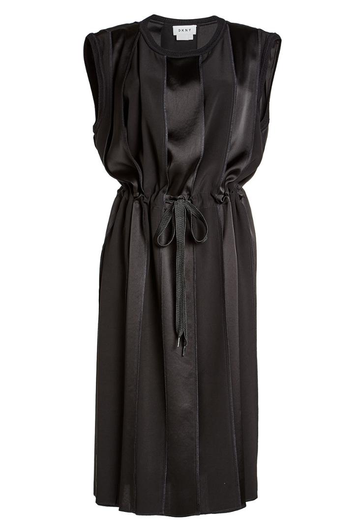 Dkny Dkny Dress With Satin And Drawstring Waist - Black