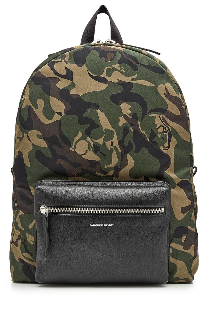 Alexander Mcqueen Alexander Mcqueen Printed Backpack With Leather