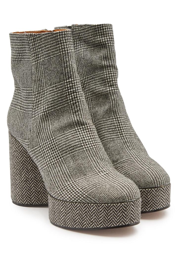 Robert Clergerie Robert Clergerie Belent Houndstooth Platform Ankle Boots