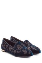 Burberry Shoes & Accessories Burberry Shoes & Accessories Embellished Velvet Slippers - Blue