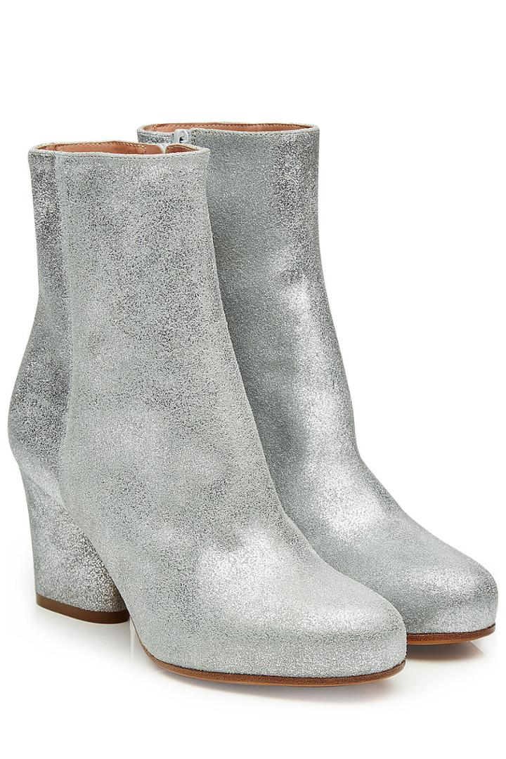 Maison Margiela Maison Margiela Metallic Leather Ankle Boots
