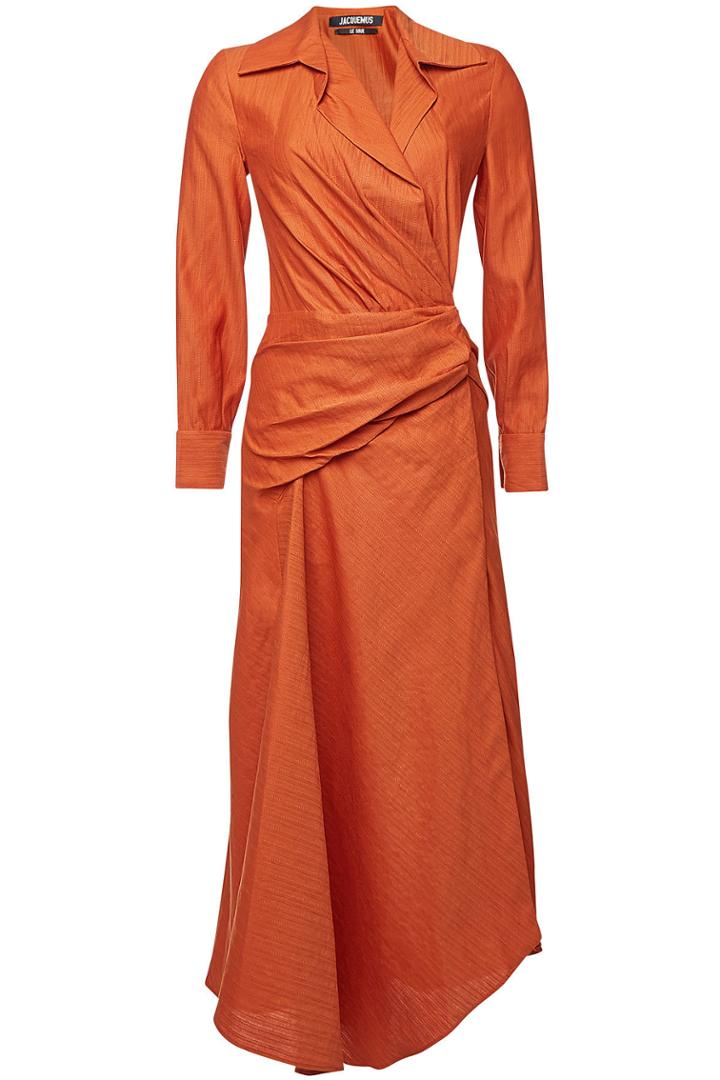 Jacquemus Jacquemus La Robe Sabah Asymmetric Dress With Linen And Cotton