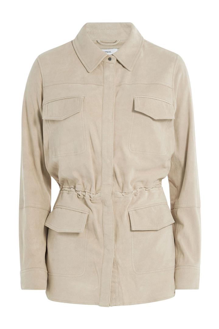 Vince Vince Leather Jacket With Drawstring Waist