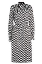 Amiri Amiri Checkerboard Printed Silk Shirt Dress