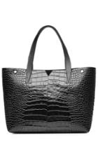 Vince Vince Embossed Leather Tote - Black