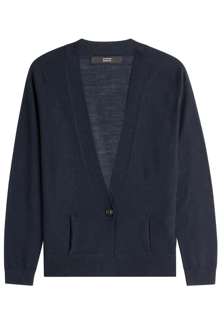 Steffen Schraut Steffen Schraut Merino Wool Cardigan - Blue