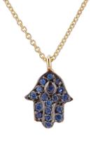 Alemdara Yellow Gold Altan Necklace With Blue Sapphires