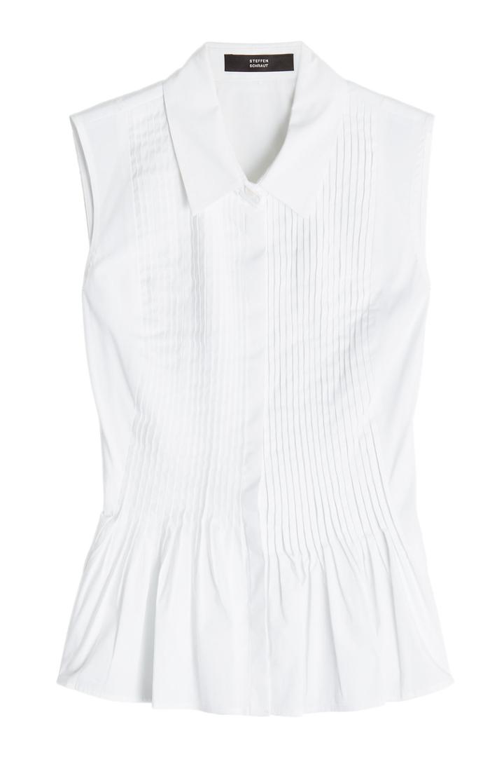 Steffen Schraut Steffen Schraut Sleveless Cotton Blouse With Peplum