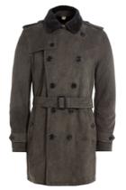 Burberry London Burberry London Suede Trench With Shearling - Grey