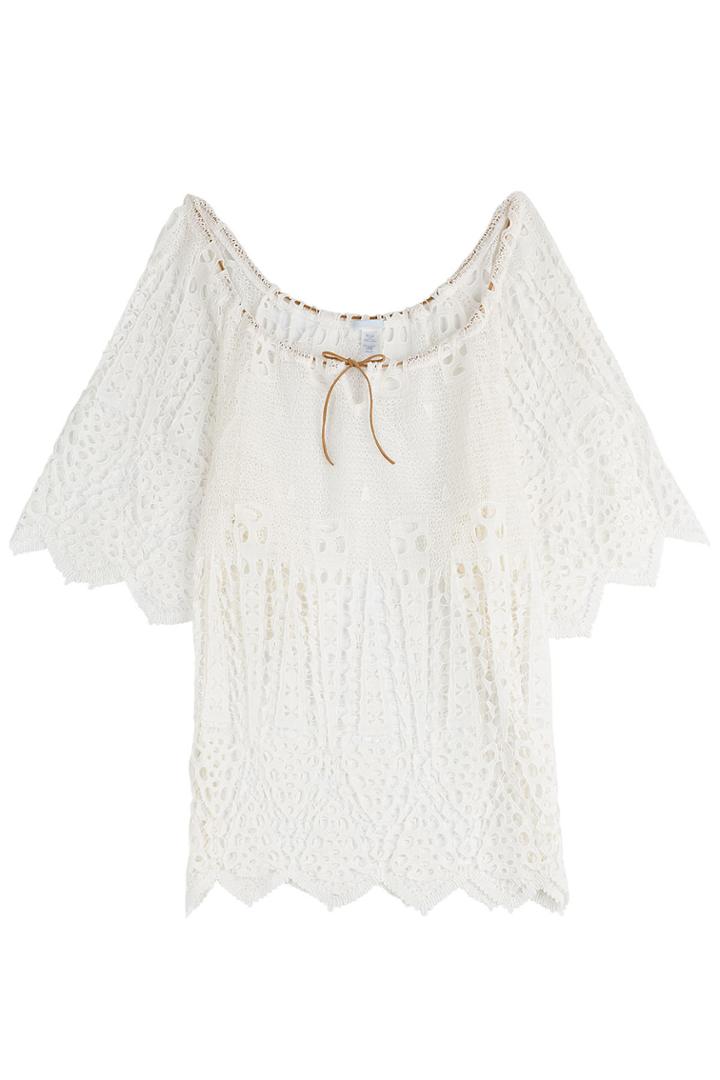 Eberjey Eberjey Cotton Spearhead Gianna Cover-up - White